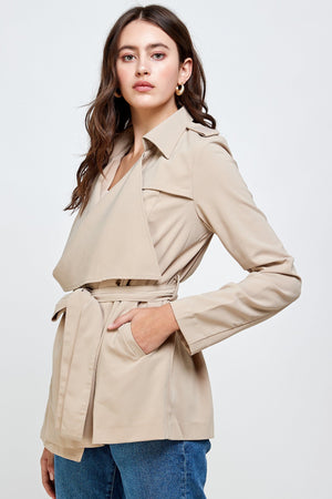 Light Drape Collar Coat