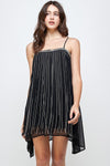 Flowy Metallic Fringe Mini Dress