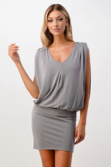 Sleeveless Draped Mini Dress