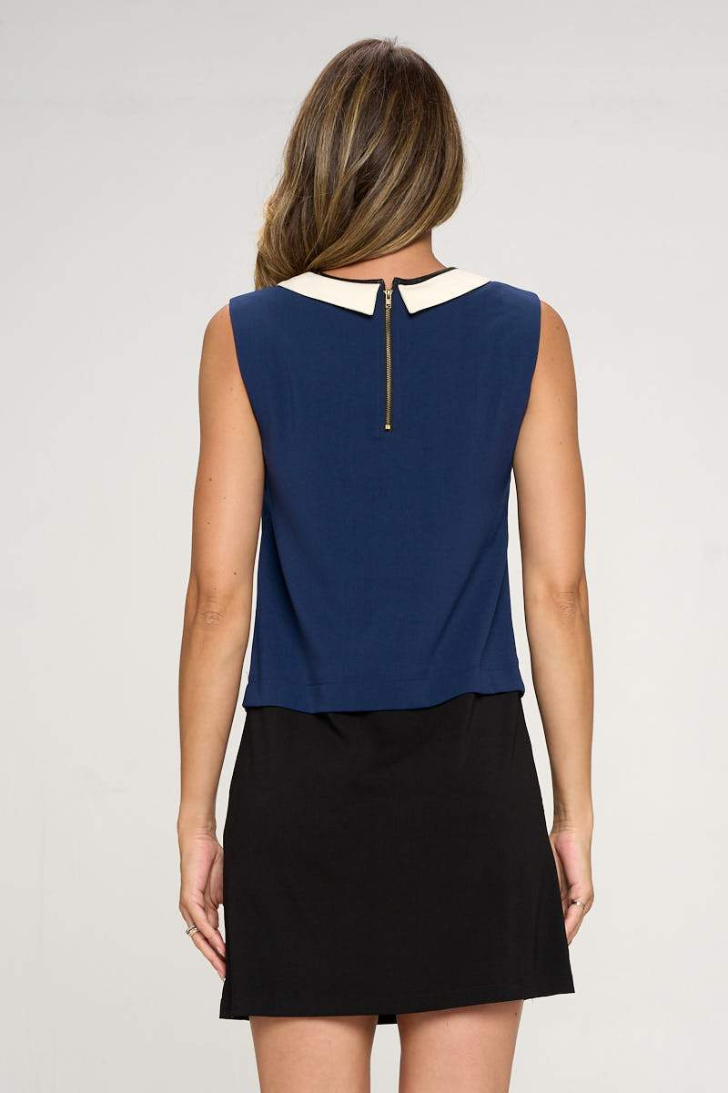 Sleeveless Colour Block Dress