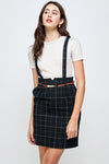 Belted High-Waist Suspender Skirt – Women's Clothing by Lumiark
