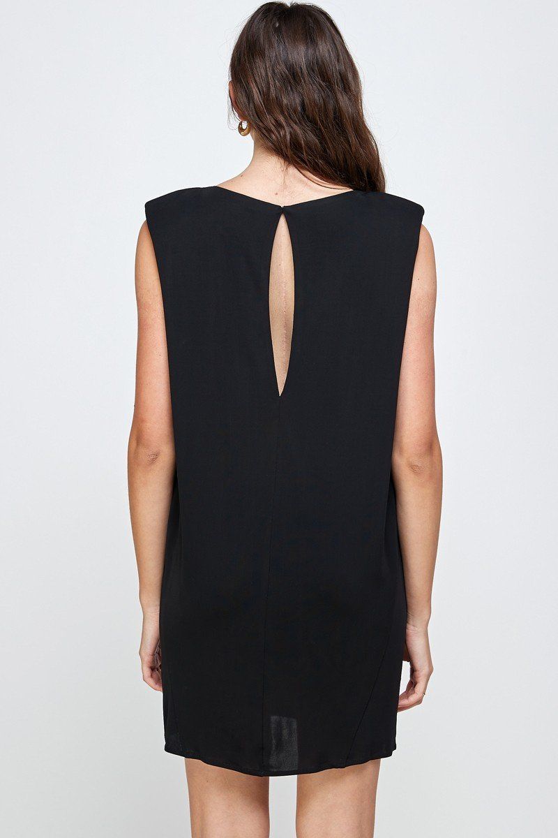 Tunic Dress with Hardware Neckline