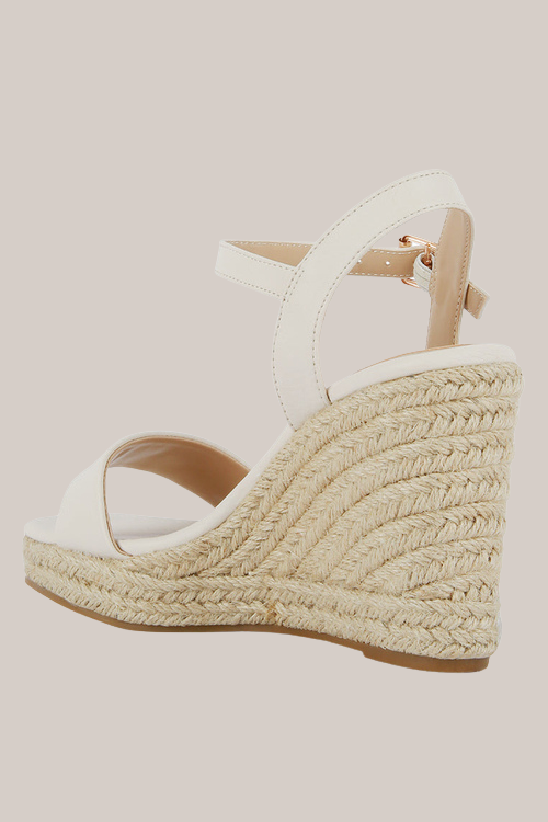 Open-Toe Espadrille Wedge Sandals