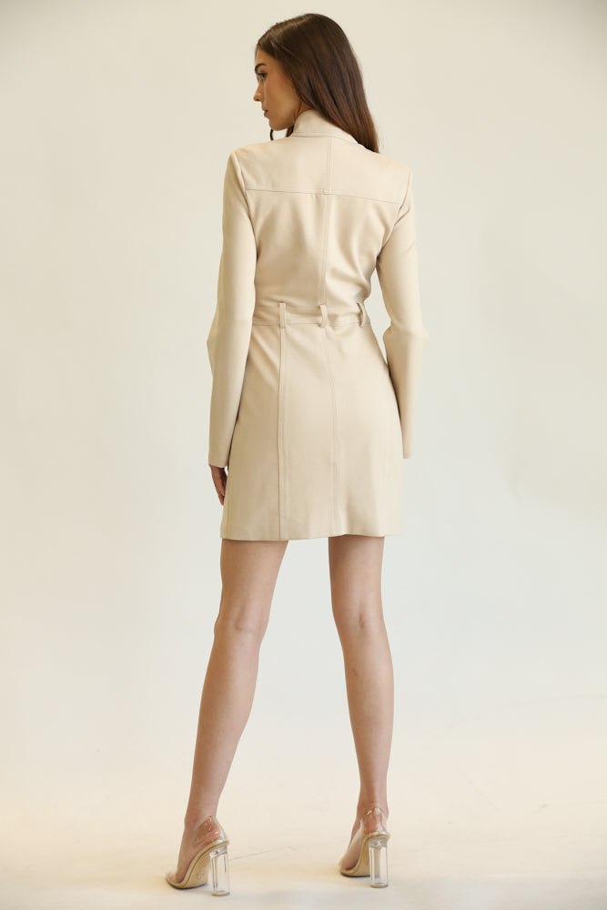 Snap Button Utility Shirt Dress