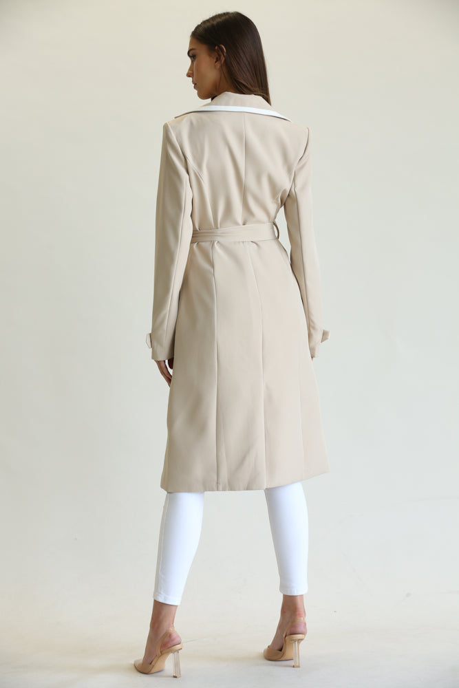 Double-Breasted Belted Trench Coat – Women's Clothing by Lumiark