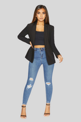 Classic Black Casual Blazer