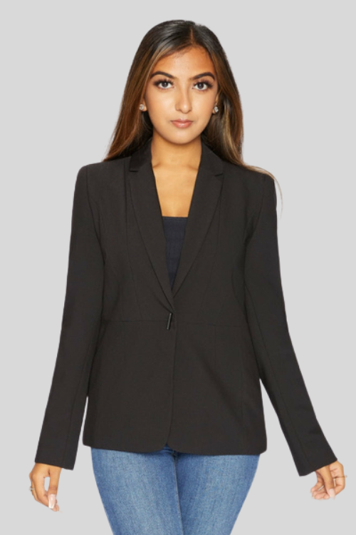 Classic Black Casual Blazer – Jackets & Coats by Lumiark