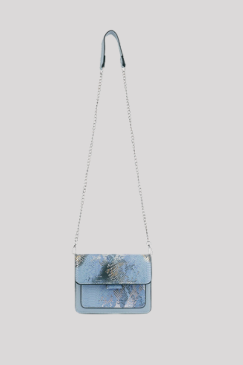 Textured Sling Bag with Chain Strap