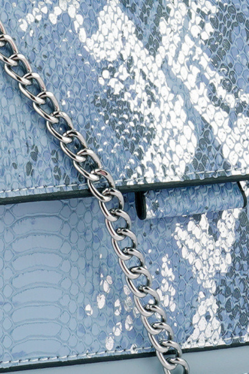 Textured Sling Bag with Chain Strap