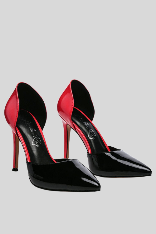 Patent Faux Leather Stiletto Pumps