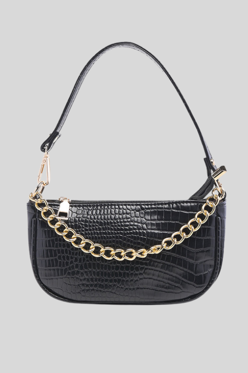 Croc Textured Faux Leather Sling Bag