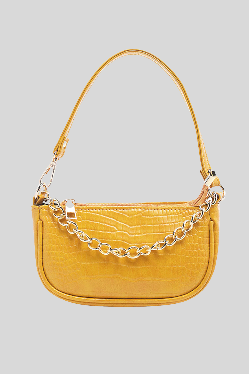 Croc Textured Faux Leather Sling Bag