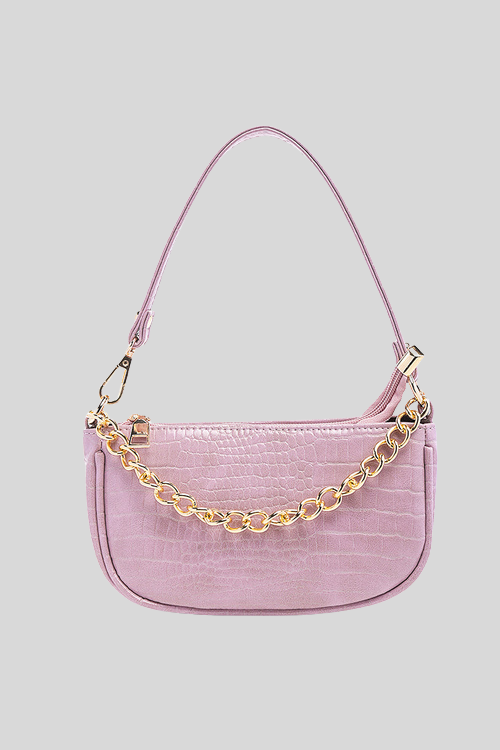 Croc Textured Faux Leather Sling Bag