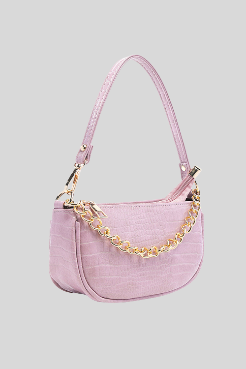 Croc Textured Faux Leather Sling Bag