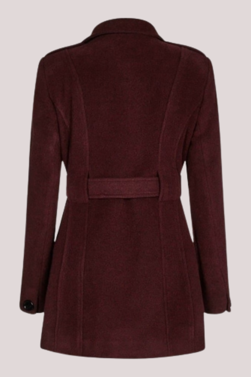 Tailored Wool-Blend Belted Coat – Jackets & Coats by Lumiark