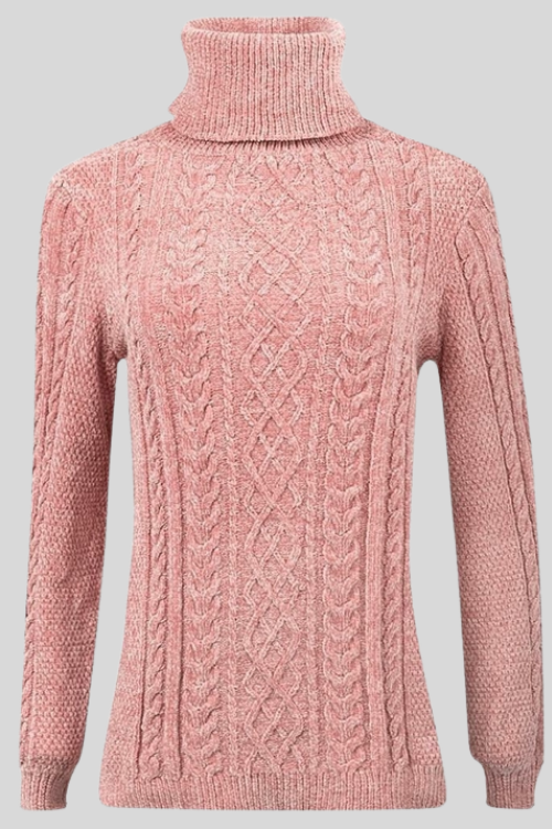 Cable Knit Roll Neck Jumper