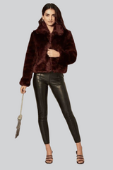 Faux Fur Cropped Bomber