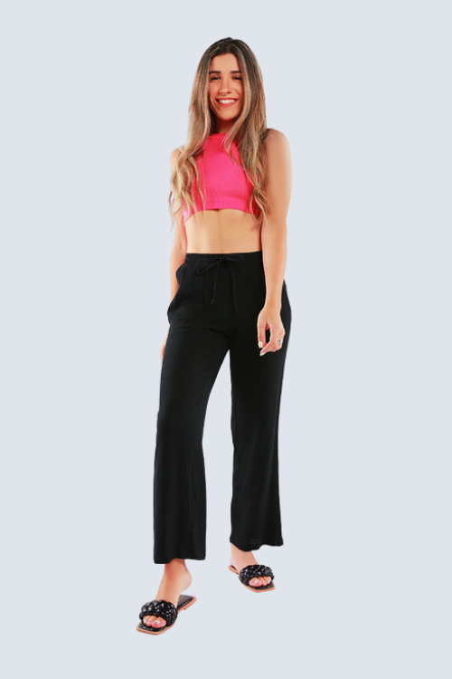 Wide Leg Drawstring Lounge Pants