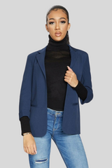 Minimalist Open-Front Blazer