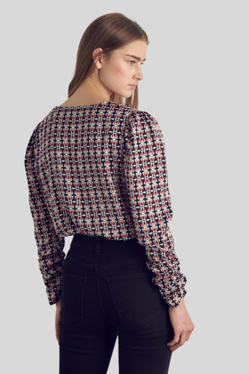 Surplice Long Sleeve Bodysuit