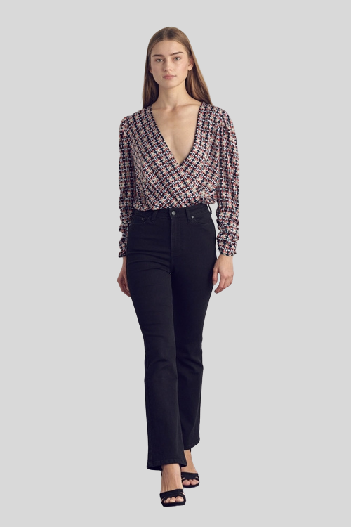 Surplice Long Sleeve Bodysuit