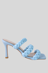 Braided Strap Mid-Heel Sandals