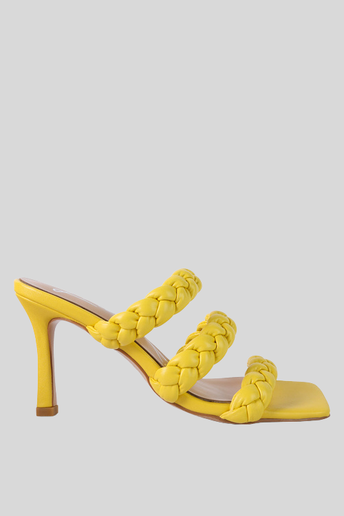 Braided Strap Mid-Heel Sandals