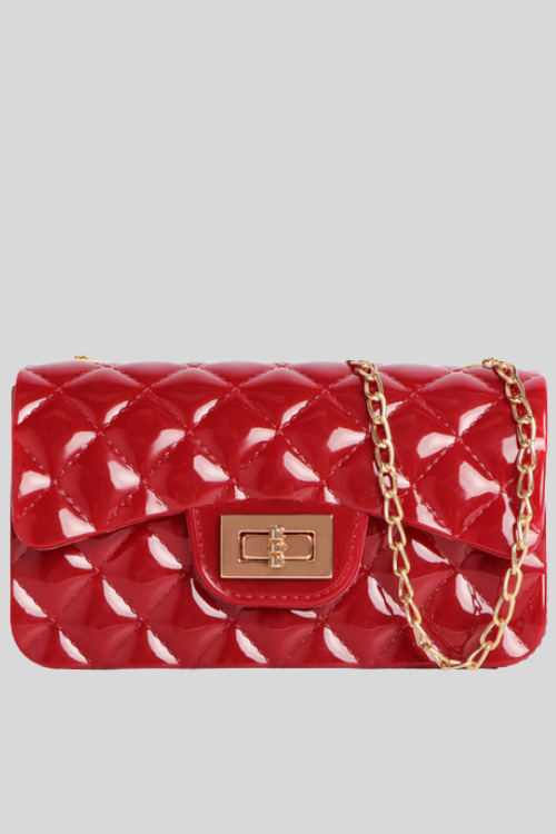 Shiny Quilted Jelly Sling Bag – Footwear by Lumiark