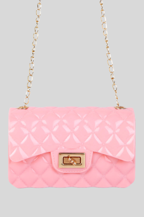 Shiny Quilted Jelly Sling Bag – Footwear by Lumiark