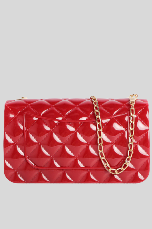 Shiny Quilted Jelly Sling Bag – Footwear by Lumiark