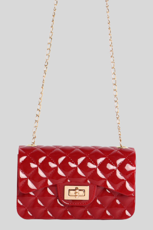 Shiny Quilted Jelly Sling Bag – Footwear by Lumiark