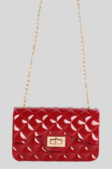 Shiny Quilted Jelly Sling Bag