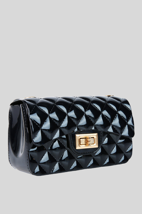 Shiny Quilted Jelly Sling Bag – Footwear by Lumiark