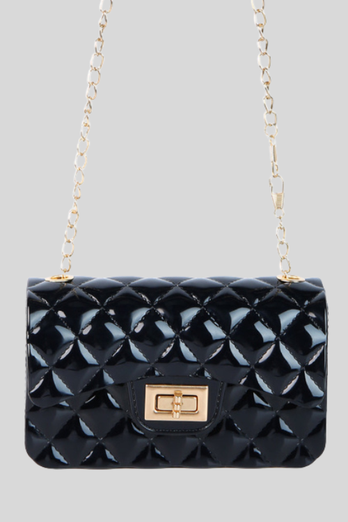 Shiny Quilted Jelly Sling Bag – Footwear by Lumiark
