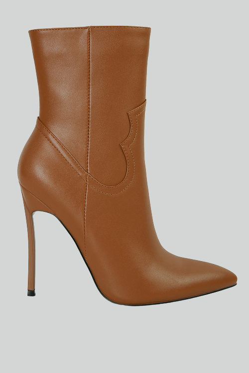 High Heel Cowboy Ankle Boots
