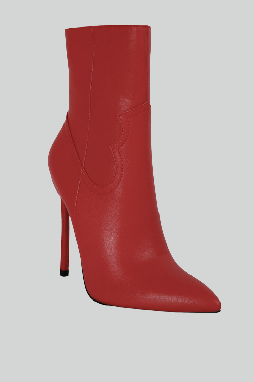 High Heel Cowboy Ankle Boots