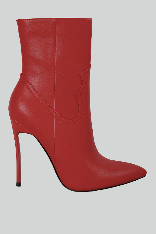 High Heel Cowboy Ankle Boots