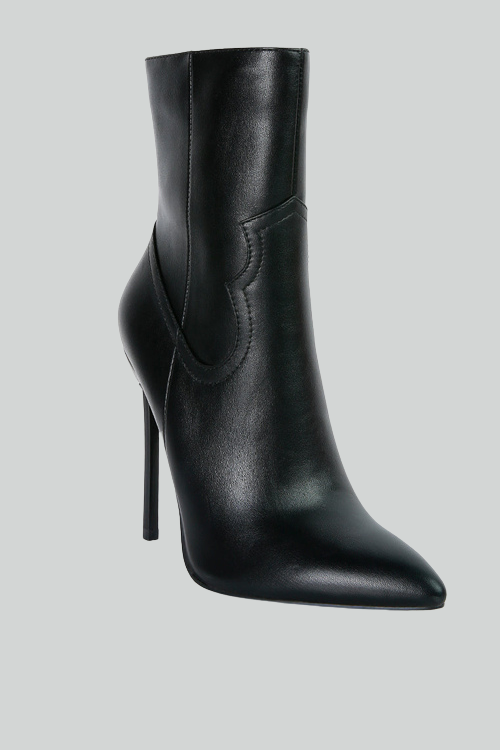 High Heel Cowboy Ankle Boots