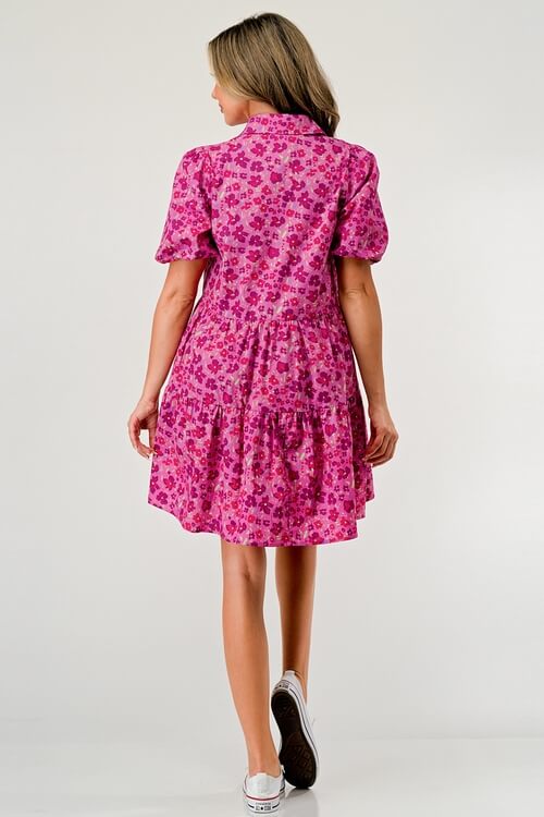 Floral Tiered Puff Sleeve Dress – Women's Clothing by Lumiark