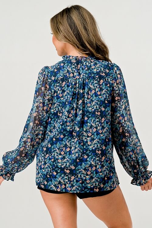 Floral Chiffon Popover Blouse – Women's Clothing by Lumiark