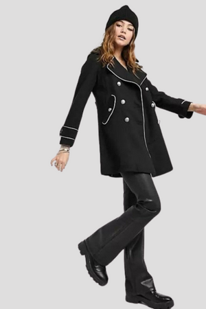 Military Coat with Contrast Buttons – Jackets & Coats by Lumiark