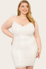 Rhinestone Strap Mini Dress