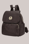 Vegan Leather Backpack – Gold Detail – Women's Clothing by Lumiark