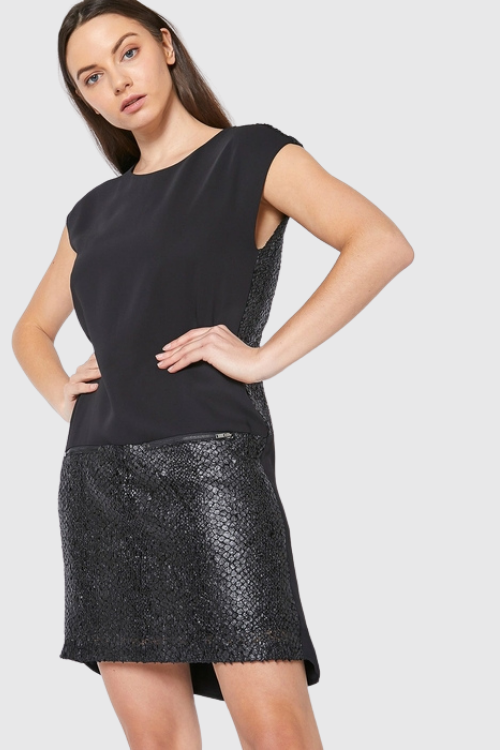 Zipper Pocket Sleeveless Dress