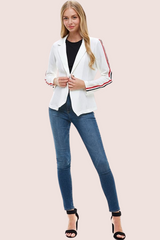 Sporty Tailored Stripe Blazer
