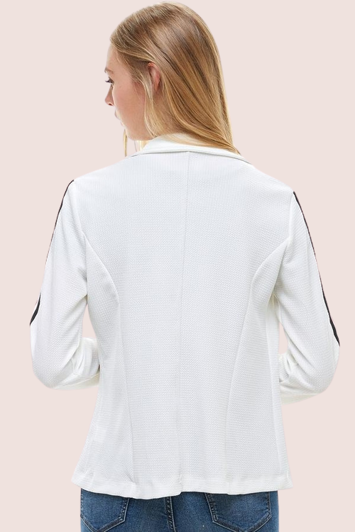 Sporty Tailored Stripe Blazer – Women's Clothing by Lumiark