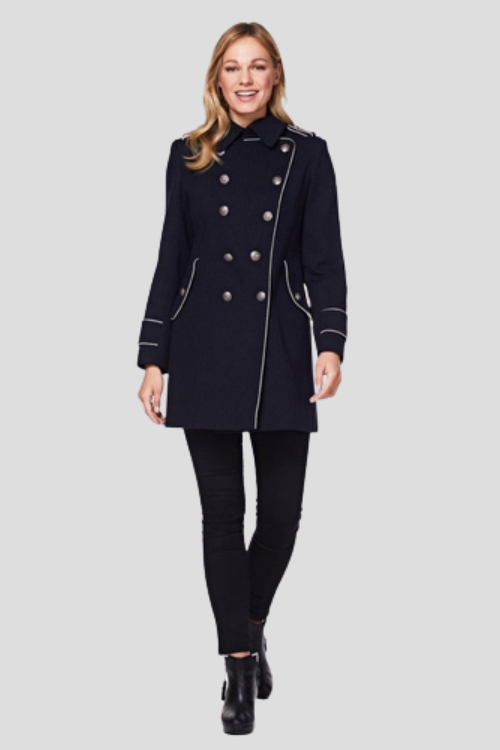 Military Coat with Contrast Buttons – Jackets & Coats by Lumiark
