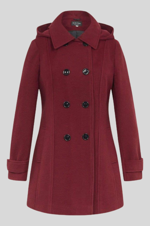 Double Breasted Wool-Feel Coat