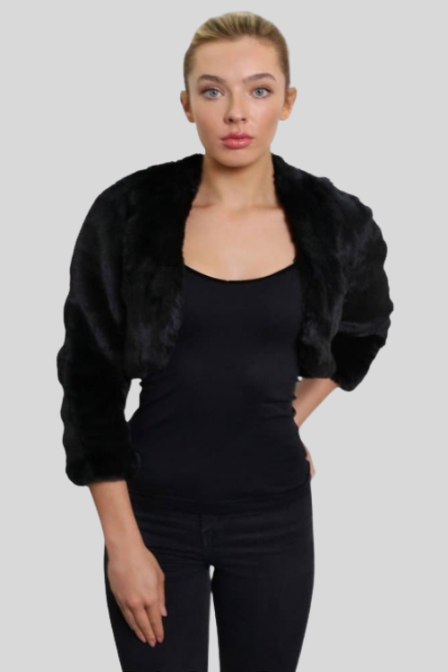 Faux Fur Cropped Jacket