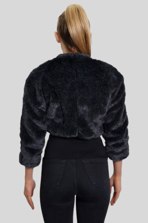 Faux Fur Cropped Jacket